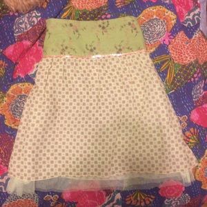 Anthropology boho cotton summer skirt